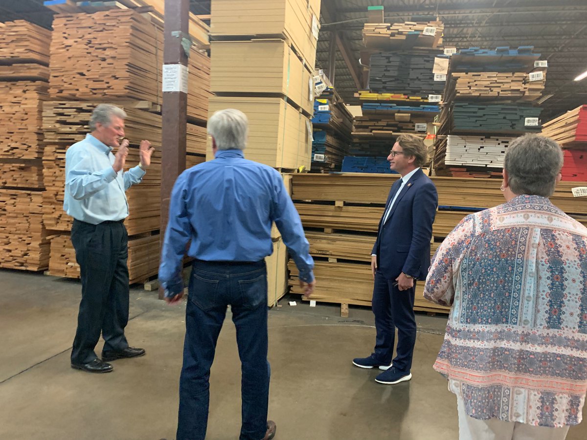RepDeanPhillips's tweet photo. As a member of the House Financial Services Committee, I wanted to learn more about the value @EximBankUS brings to MN businesses. My gratitude to the team at Metro Hardwoods for hosting me in Maple Grove, and for sharing your insights on @EximBankUS and thoughtful trade policy. https://t.co/FbQvhDEKf6