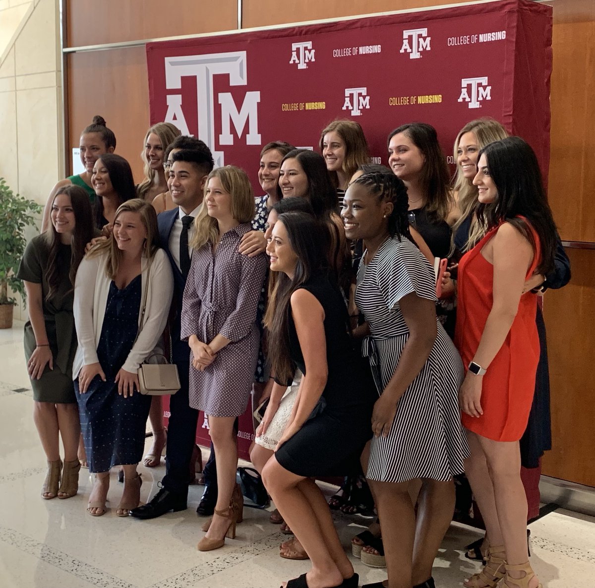 TAMUnursing's tweet photo. 20 minutes and counting until 59 soon-to-be graduates are “pinned” marking their successful completion of their BSN and MSN degree programs. #tamunursing #tamu #tamunurse #aggienurse #aggieland https://t.co/Jwu2IikJ0P