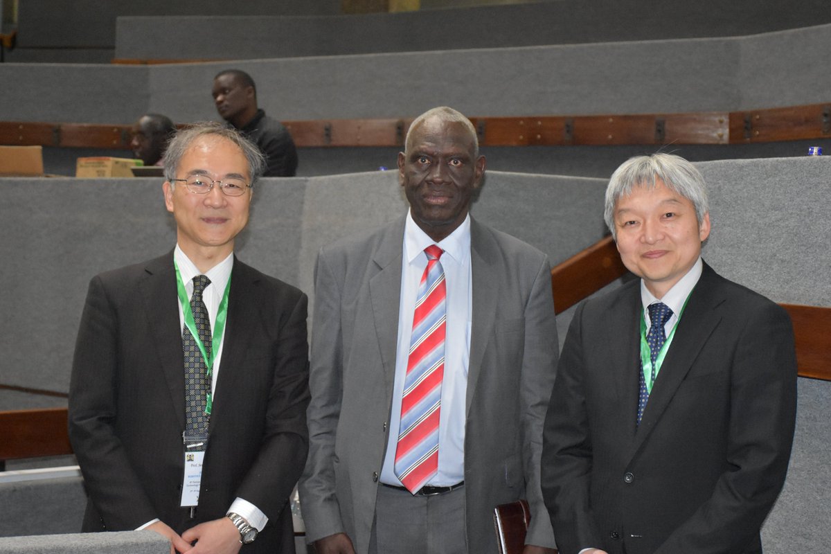 nacosti's tweet photo. The judges for this year's Robotics Finals; Prof. Senya Kiyasu and Prof. Daisaku Sakaguchi, both from the University of Nagasaki alongside the Director General of NACOSTI; Dr.@MosesRugutt at the #8thNationalScienceWeek #NSW2019 @JapaninKenya @EduMinKenya @YSTKenya @CollinsWMunene https://t.co/3NU7qhJoTP