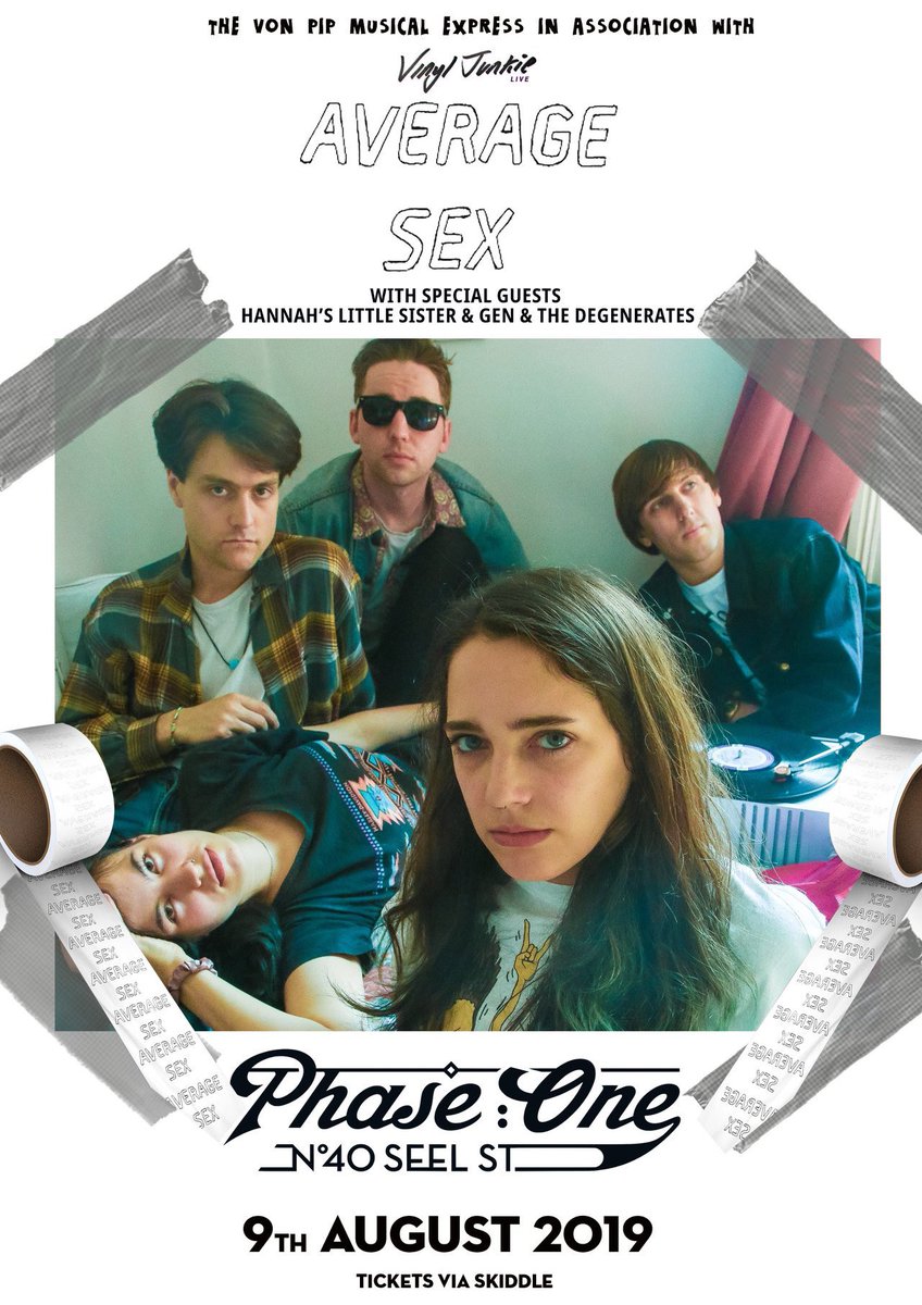 Tonight’s Times @phaseonelpool 

@averagesexband 9.30pm
Hannah’s Little Sister 8.45pm
@gensdegenerates 8pm
Doors 7.30pm £10 OTD
