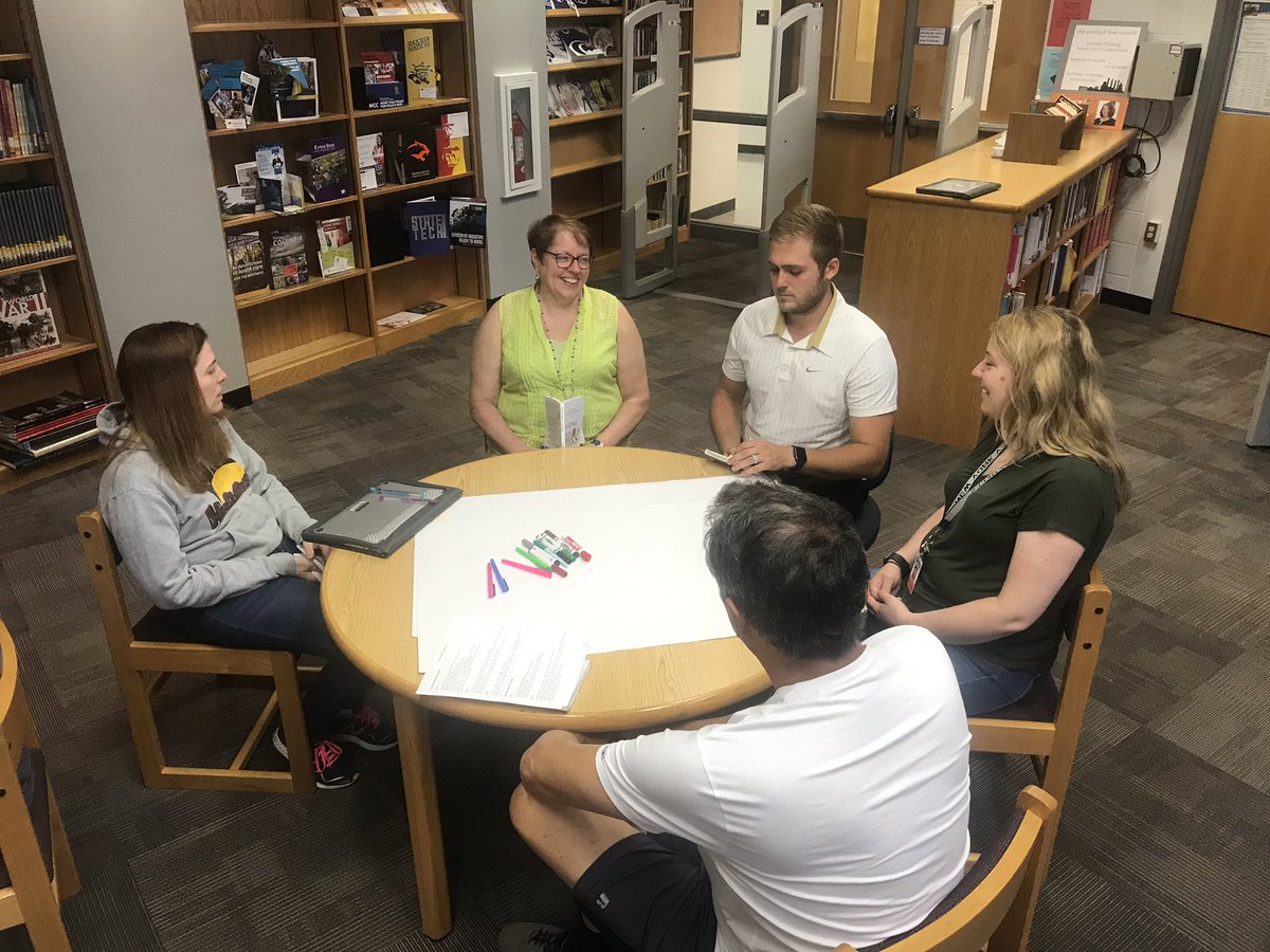 HorizonsHS's tweet photo. @HorizonsHS T’s and staff analyzing, designing, and redesigning our existing CW, SEL, and C&amp;I RTI models around the Raising Lions work. #raisinglions #allmeansall #rtiforall @theSMSD https://t.co/b7mOHqZ53p
