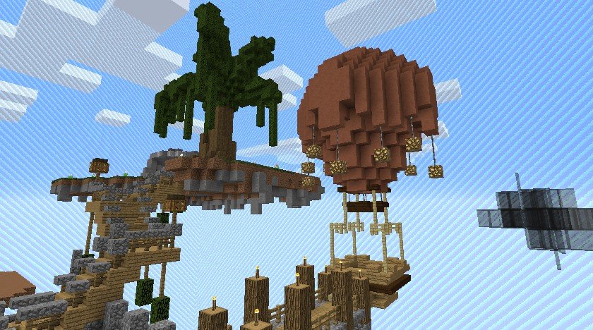 Dianasaur On Twitter I Built An Angel Statue And Hot Air Balloon On The Skyblock Server I M Playing Its My First Time To Make These - roblox hot air balloon games