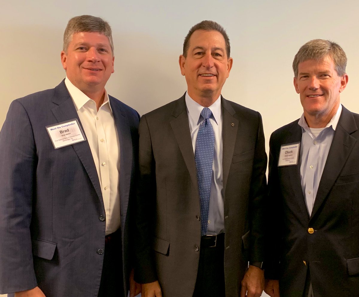 FNBDecatur's tweet photo. Thank you to @USOCC and Comptroller of the Currency Jospeh Otting for visiting with Bankers this morning.  Great dialogue covering a wide range of topics. @GABankers https://t.co/qUdS0kLvFM