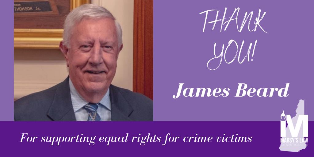 MarsysLawforNH's tweet photo. Thank You James Beard for supporting equal rights for crime victims! #ML4NH https://t.co/Y0bYknPjoh