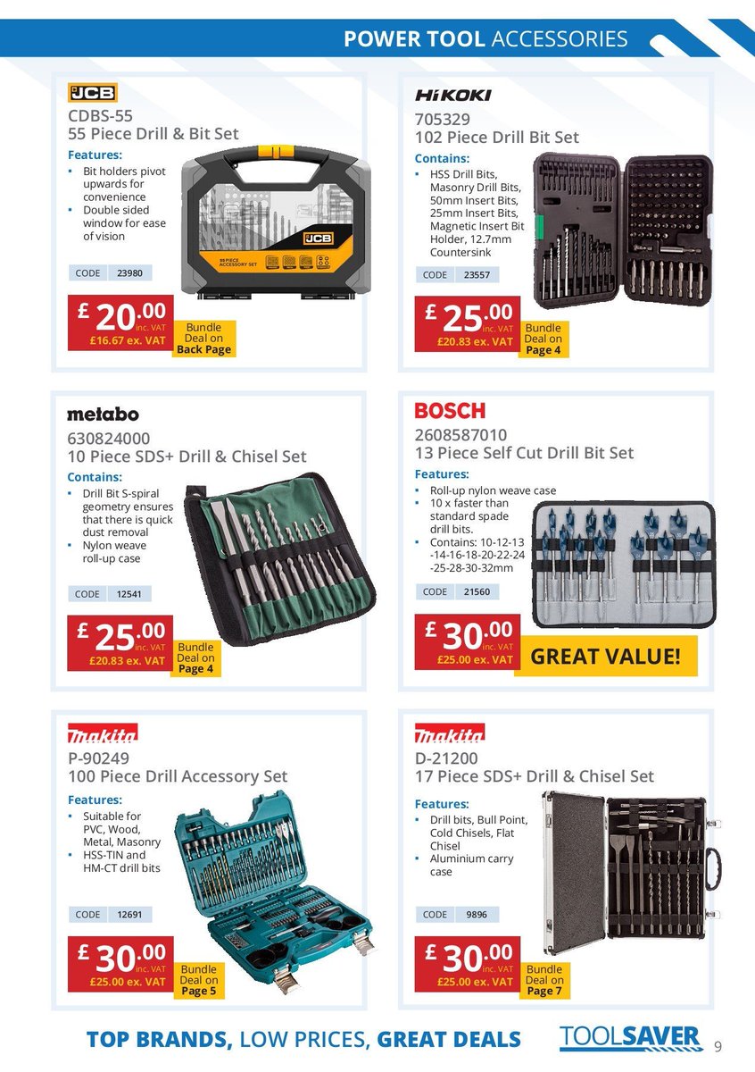 Harlfix's tweet image. Do you need new power tool accessories? Harlequin has you covered with our #Toolsaver deals!
To get yours call: 01563 545 266 or check the rest of our toolsavers at: online.fliphtml5.com/imfqf/myak/#p=2
#Powertoolaccessories #Bosch #Hikoki #Makita #JCB #Drillbits