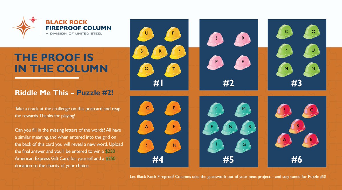 FireproofColumn's tweet image. Happy Friday! Do you like Puzzles? If so, you should check out our puzzle contest going on right now! hubs.ly/H0k5v9M0