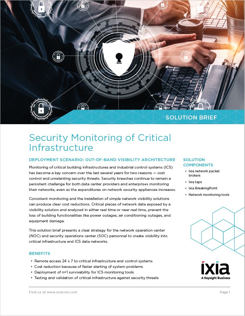 KeysightNAS's tweet photo. Industrial control systems #ICS are a key concern due to cost control and unrelenting security threats. This solution brief shares a strategy to gain visibility into critical functions and security vulnerabilities. Download: https://t.co/cDxktt1aFD #Ixiacom #HVAC #NetOps #SecOps https://t.co/twSQdhciQf