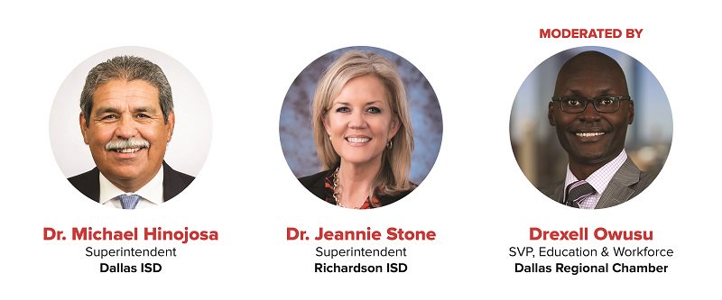DRC's tweet photo. We are pleased to announce @dallasschools Superintendent Dr. Michael Hinojosa & @RichardsonISD Superintendent @3jstone will join business leaders, including a rep. from @TXInstruments, at our State of Public Education on September 30. Register: https://t.co/SSClFGcv3v #DRCedu19 https://t.co/nVznb11d6L