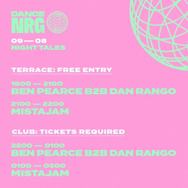 Set times for tonight: @mistajam @BenPearceDJ Tickets: bit.ly/DANCENRG-1 #DanceNRG #DanceAnthems