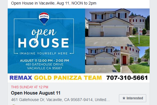 Michellepanizza's tweet photo. #OpenHouse in #VacavilleCA
RE/MAX GOLD PANNIZA TEAM
707-310-5661
Aug 11, NOON to 2pm
#RemaxGold #REMAX #Realtor #Realtors #RealEstate  #FridayThoughts #FridayMotivation  #HomeForSale #BayArea #Vacaville #FairfieldCA #maga #Sacramento #Vacaville https://t.co/lVf4xwALOF