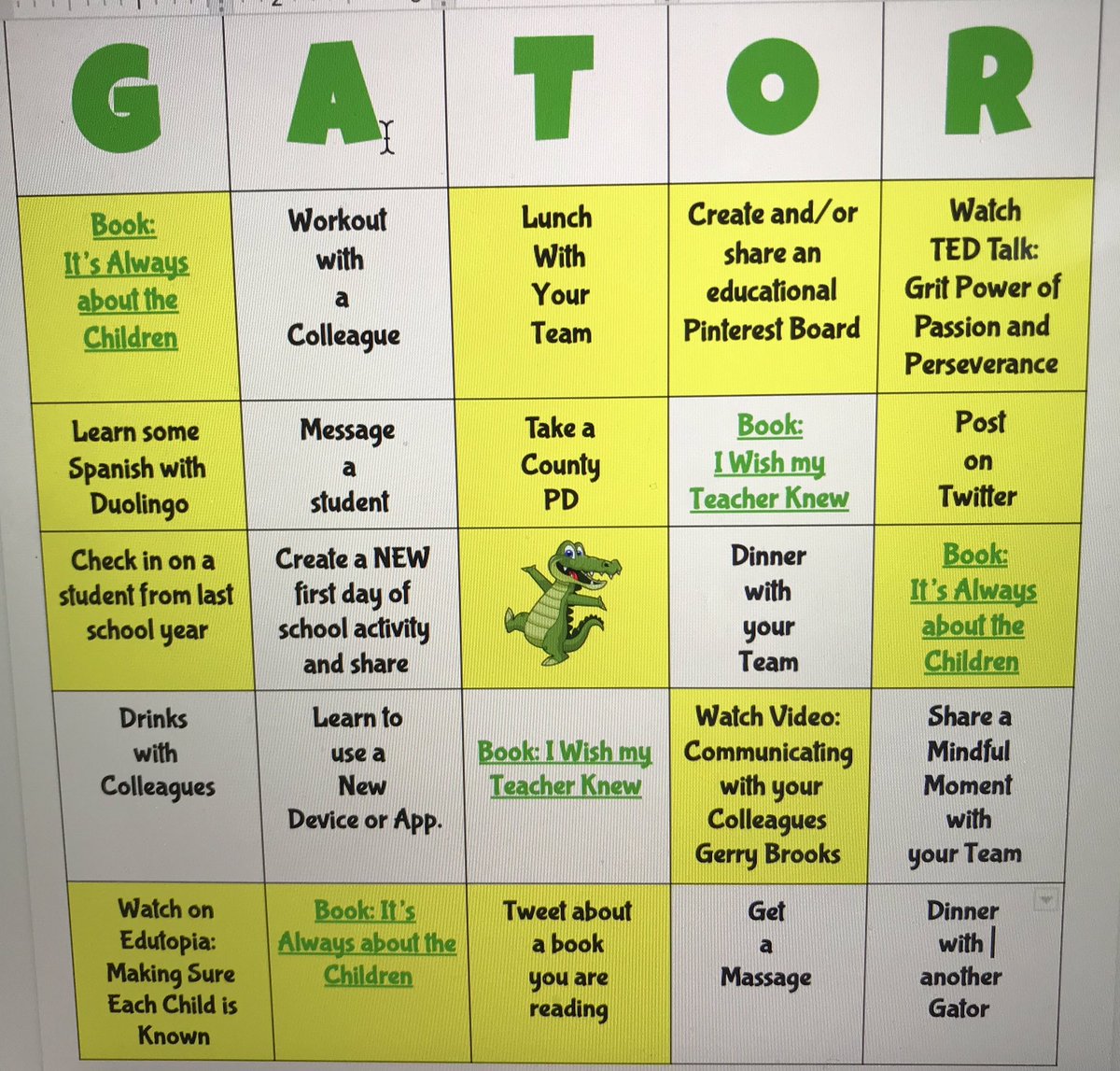 No bingo yet...but I still have 4 days! <a href="/GuilfordEle/">Guilford Elementary School</a> #gatorsdeserveitsummerfun