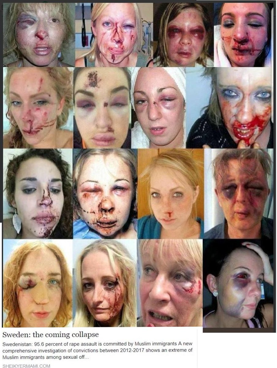 FernanzIsabel1's tweet photo. #Suecia
No lo digo yo, lo dicen las estadísticas.
#Estudio realizado entre 2012 y 2017.
El 95.6% de las #Violaciones y ataques sexuales violentos son cometidos por inmigrantes musulmanes.
#StopInmigraciónIlegal
#StopIslamEnEuropa
#EuropaEsNuestra
#AbreLosOjos 🇪🇸 https://t.co/QUgY1WvLPJ