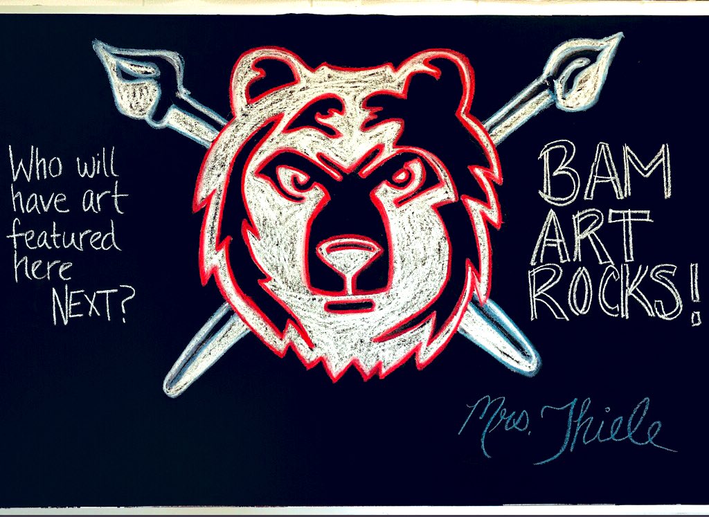 mrsthiele's tweet photo. Something new in Art 1 this year! Turned a tack board into a chalk board, and it will soon feature student drawn chalk art! #BAMsummerJAM @BAM_MS_Official #bamyr3 #arted #artincentive #lcps20 #artteacher #artroom #artclass https://t.co/35cGi4BRby