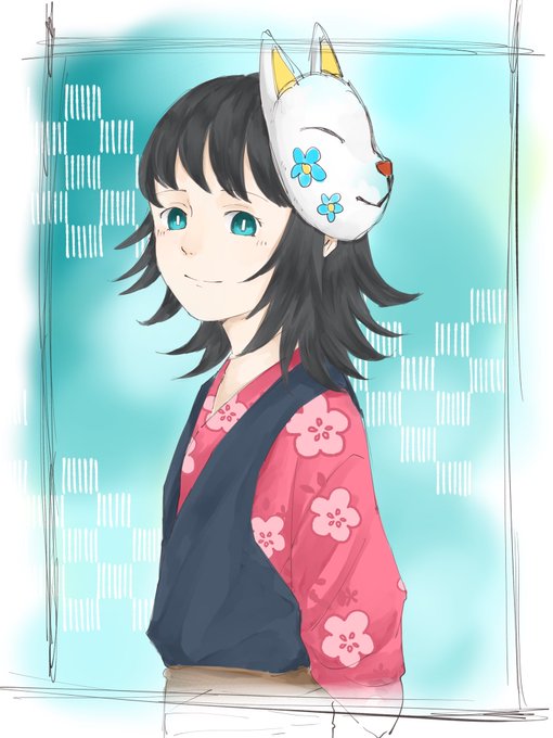 いみや@6/21CC福岡B館た61bさんがTwitterに投稿した真菰(鬼滅の刃)のイラスト。