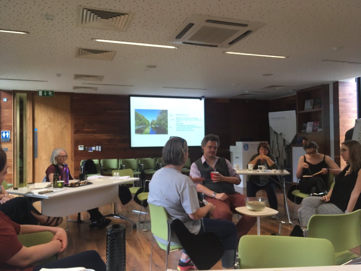 JessicaDFoley's tweet photo. “Before we even start asking questions, how can you be better placed to ask them” @ScrivenerSmith
A fishbowl conversation around our @ACDEH2019 water pond, choreographed by @CathAMClarke
Super day of #waterinquiry https://t.co/l6dCsmTHJO