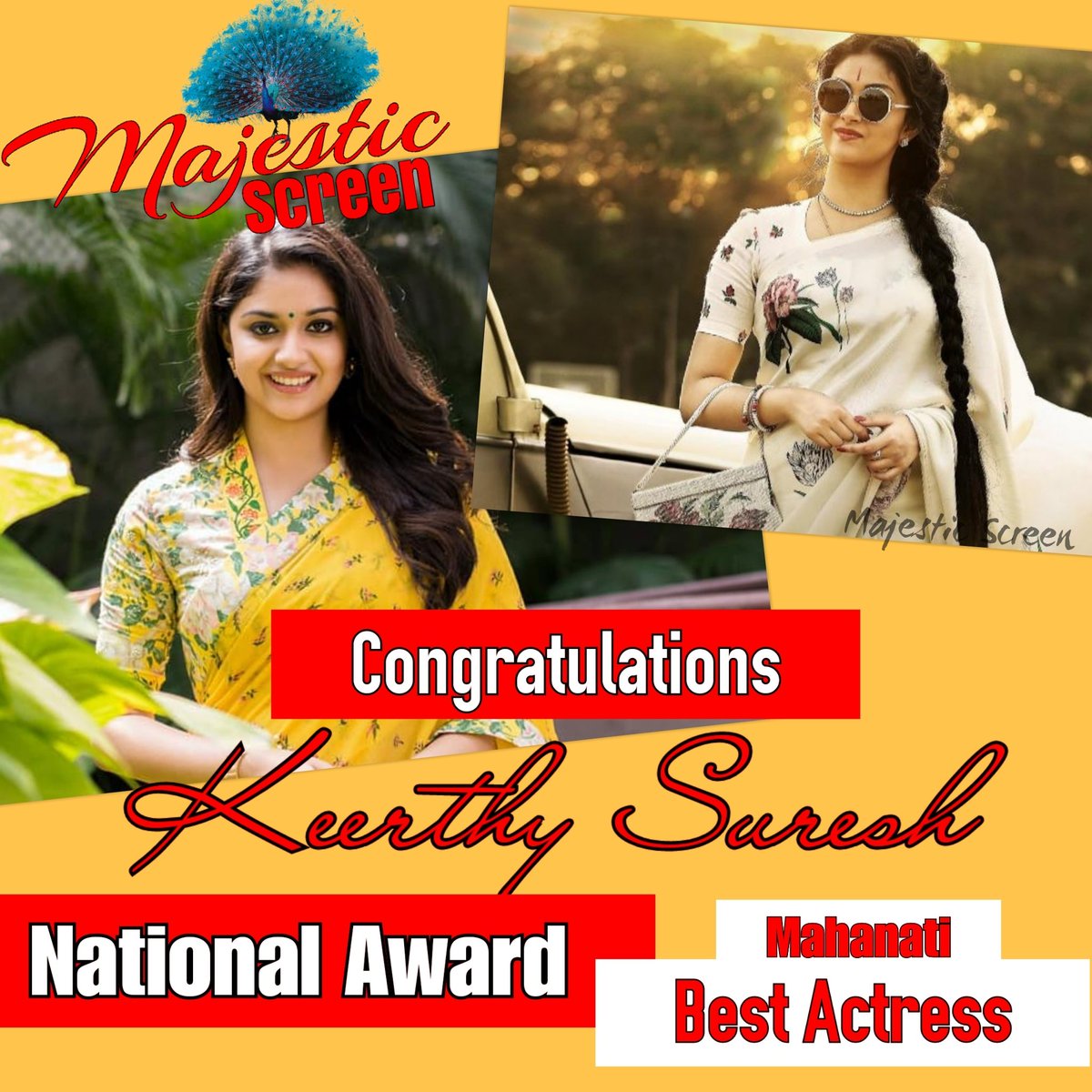 Dr_RBP's tweet photo. #NationalFilmAwards

Congrats @KeerthyOfficial you deserve this awards and recognition for 'Mahanati'. The entire team effort worked well for bringing back the originality. https://t.co/iWcf0bXZFg