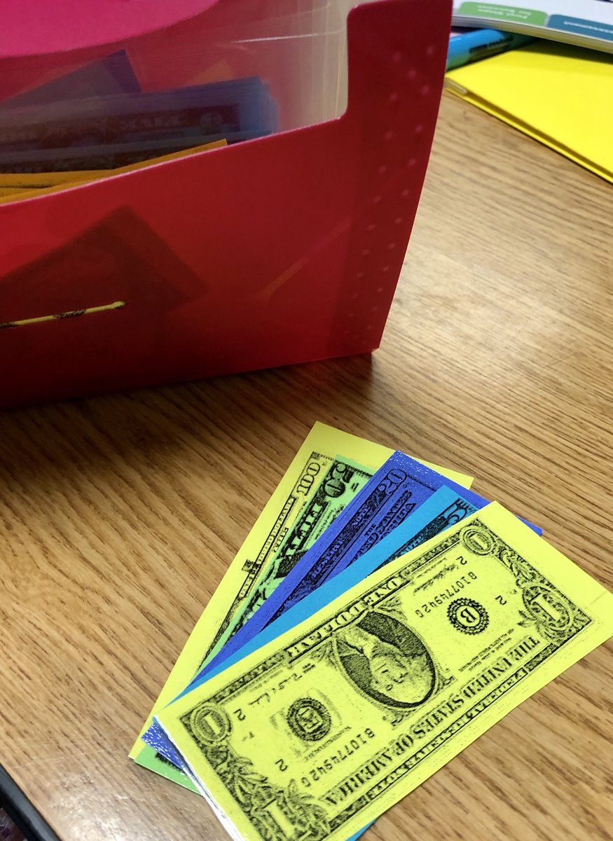 MrsMarcieRodri's tweet photo. I am excited to start my classroom economy! My Ss will learn financial responsibility, practice their math skills, and be rewarded for positive behavior! I have finally found a way to integrate Math. @HumbleISD_AMS https://t.co/xAtf8BO6ni
