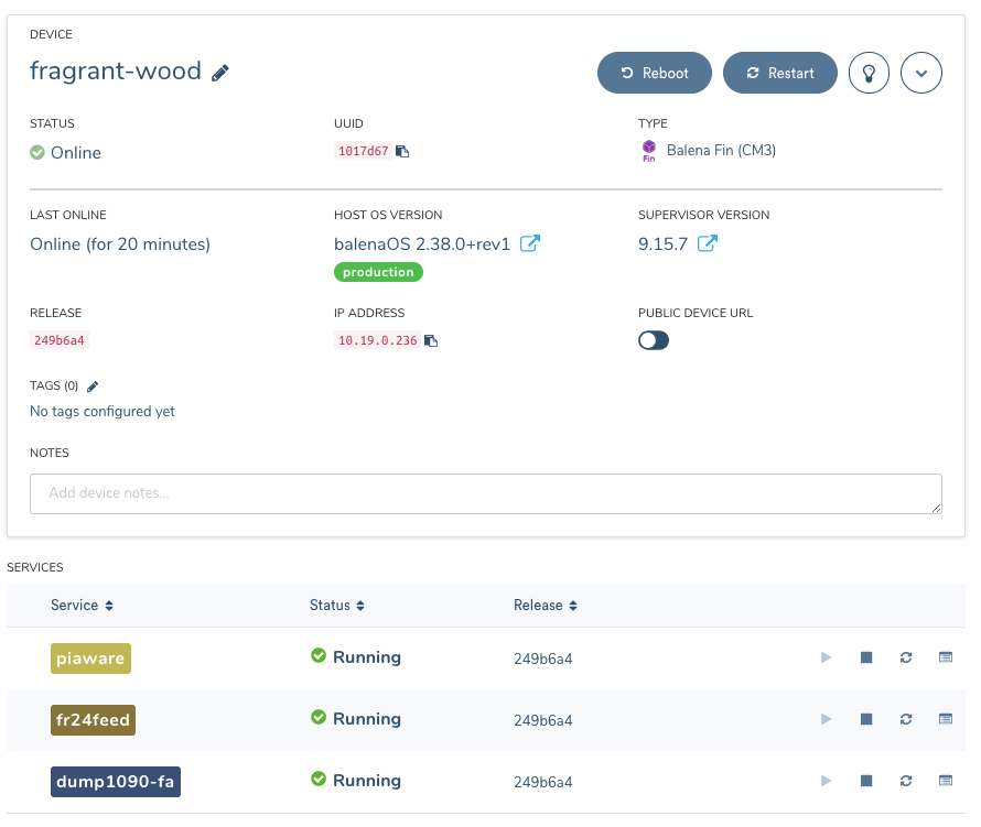 balena_io's tweet photo. Take a look at this balenaCloud app by @KetilMo to capture ADS-B flight data and report it to @flightradar24 and @flightaware - https://t.co/XJ8jxNnLYI We just set it up here and started feeding data really easily! A cool weekend project #FridayFeeling #FridayMotivation https://t.co/68IPU2mdVa