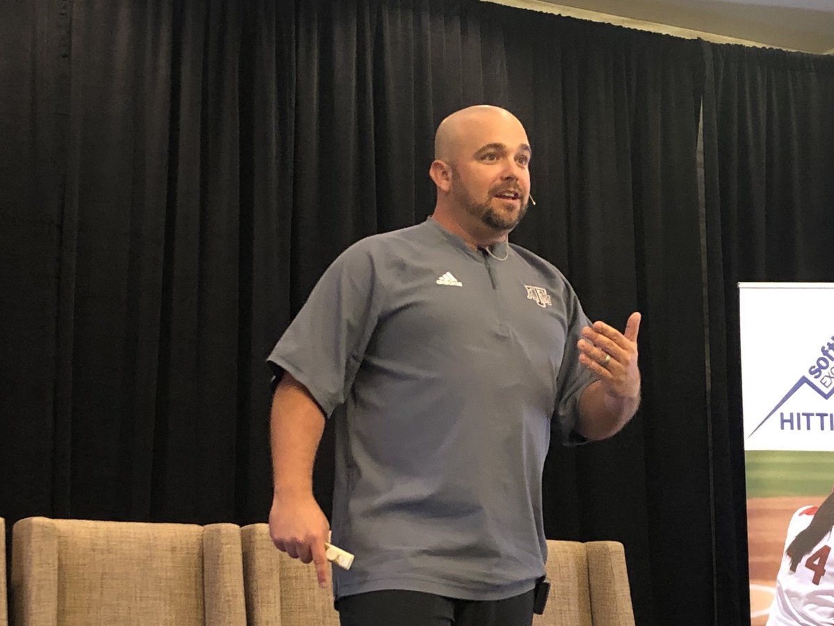 softballexcel's tweet photo. @AggieSoftball @Coach_SniderSB uses “process scrimmages”: teams score if they execute on process of moving runners, getting reads, hard hit balls, selfless AB, etc. Want buy in? Practice &amp; reinforce the process. #hittingsummit #softballexcellence #aggies #craigsnider https://t.co/ET684HWxAR