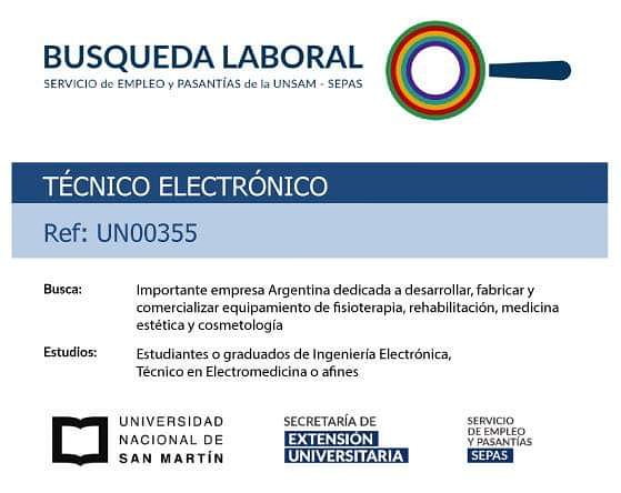 sepasunsam's tweet photo. 💼 ¡Nueva Búsqueda Laboral!

Zona de Trabajo: #SanMartín

Para más información ingresá en https://t.co/532uvgQNII y postulate!
Ref. 355

Más información sepas@unsam.edu.ar

#Pasantías #UNSAM #SEPAS #búsquedalaboral #TécnicoElectrónico #CargáTuCV https://t.co/pkuuXV3HT6