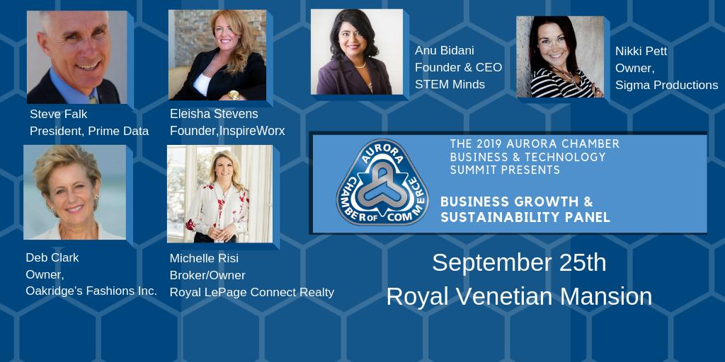 AuroraChamberON's tweet photo. We are proud to have such a great lineup for our Business Growth and Sustainability Panel at the 2019 #acocbiztechsummit Steve Falk, Anu Bidani, Eleisha Stevens, Nikki Pett, Deborah Clark, Michelle Risi
Buy tickets now at the Early Bird Price: https://t.co/jssiWYYx75 https://t.co/dwwye4c9mf