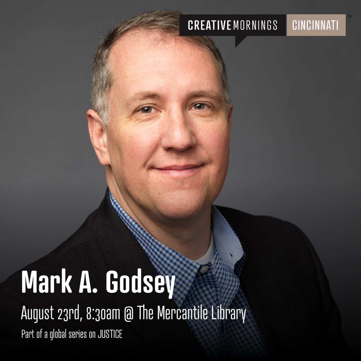 With a commitment to freeing wrongly convicted and incarcerated individuals, this month’s speaker <a href="/MarkGodsey3/">Blind Injustice</a> is an international leader, bringing to light truth &amp; justice for those without a voice. 

Join us Aug. 23: creativemornings.com/talks/mark-god… #CMJustice <a href="/mercantilelib/">Mercantile Library</a>