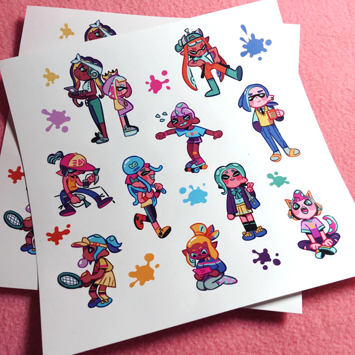 somsomik's tweet photo. I made new stickers and they came up ✨PERFECT✨
Tiny and bright!!! 😭💕 I'm so happy!
I'll add it (and something more new) to our store in two weeks! :9 I'm excited! https://t.co/4dsfbZQm1Q