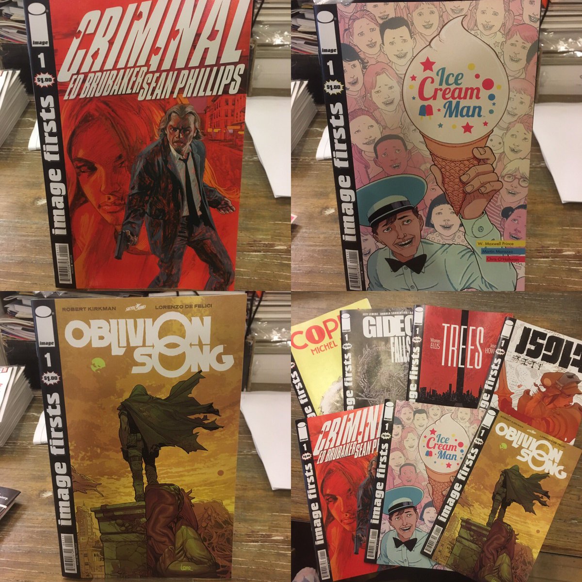 strangeadventrz's tweet photo. A new assortment of #imagefirsts are available for a buck each, reprinting the debut issues of some recent hit books. C’mon, gamble a buck—you might discover your new favourite series! #imagecomics #creatorownedcomics #readmorecomics https://t.co/Uf4Nq1NJBv