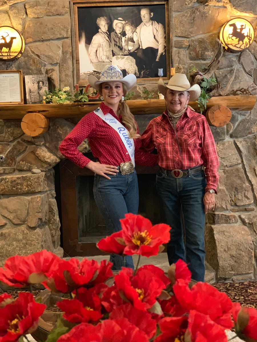 SylvanDale's tweet photo. Larimer County Fair & PRCA Rodeo Queen Lindsay Fancher-Owen paid a visit to @SylvanDale and spent some fun time with owner Susan Jessup! Thank you Lindsay for your service and impact on the community! #larimercountyfair #duderanches #horsevacation #ranchvacation #horsebackrides https://t.co/2WotSZIvuh