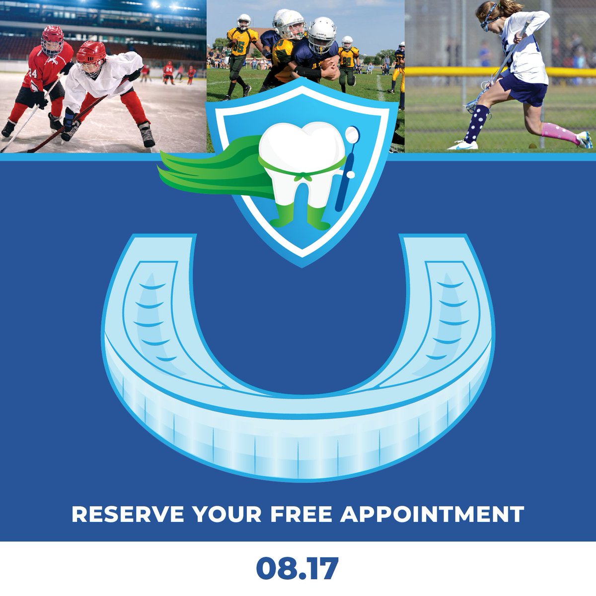 BracesOmaha's tweet photo. On Saturday, August 17, children ages 8 to 14 will receive FREE fitted sports mouthguards. There are only 8 days left! Reserve your child’s appointment today at https://t.co/fP7zEObqH7. #DefendYourMouthDay #Mouthguard https://t.co/okTCUldWZJ