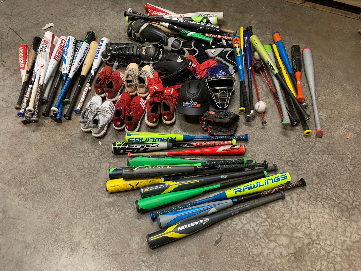 We receied this amazing donation of baseball equipment this week! Shout out to Darren and his son for sending it our way!