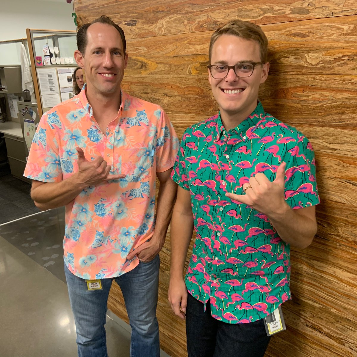 AustinAuditor's tweet photo. Kicking off that #fridayfeeling with our aloha "Fridays" shirts! Share yours, if you rock fun prints at work.
#keepauditingweird https://t.co/eo1rCUL8wY