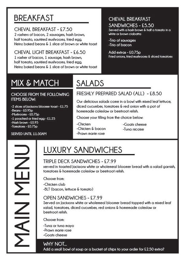 Look on our website to see the full menu or visit our cafe on Green Lane Willerby HU10 6NT 

Opening times between 09:00 and 17:00 Monday to Sunday.