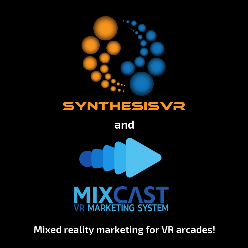MixCastMe's tweet photo. Hey, look, weβve got a new partner! Excited to announce our partnership with @synthesisvrinc! Our goal is to help #VR #arcade operators be successful with #MixedReality pictures and videos that are #MadeWithMixCast. Read all about it here: https://t.co/XMP4G0Oryg https://t.co/kVzQqOHTpS