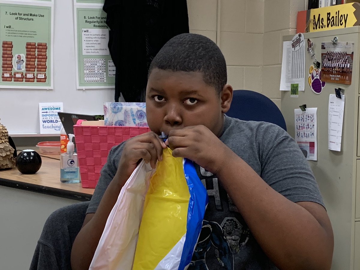 shannonpsimpson's tweet photo. Who knew blowing up the ball would be the hardest part of the STEM challenge 😜😂 #teamwork #wlms #Simpsonsquad #7thgraders https://t.co/CBwqN0zJCX