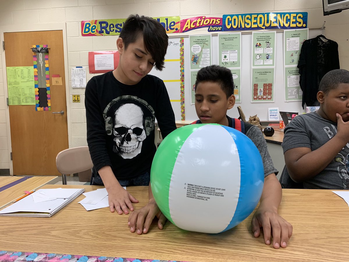 shannonpsimpson's tweet photo. Who knew blowing up the ball would be the hardest part of the STEM challenge 😜😂 #teamwork #wlms #Simpsonsquad #7thgraders https://t.co/CBwqN0zJCX