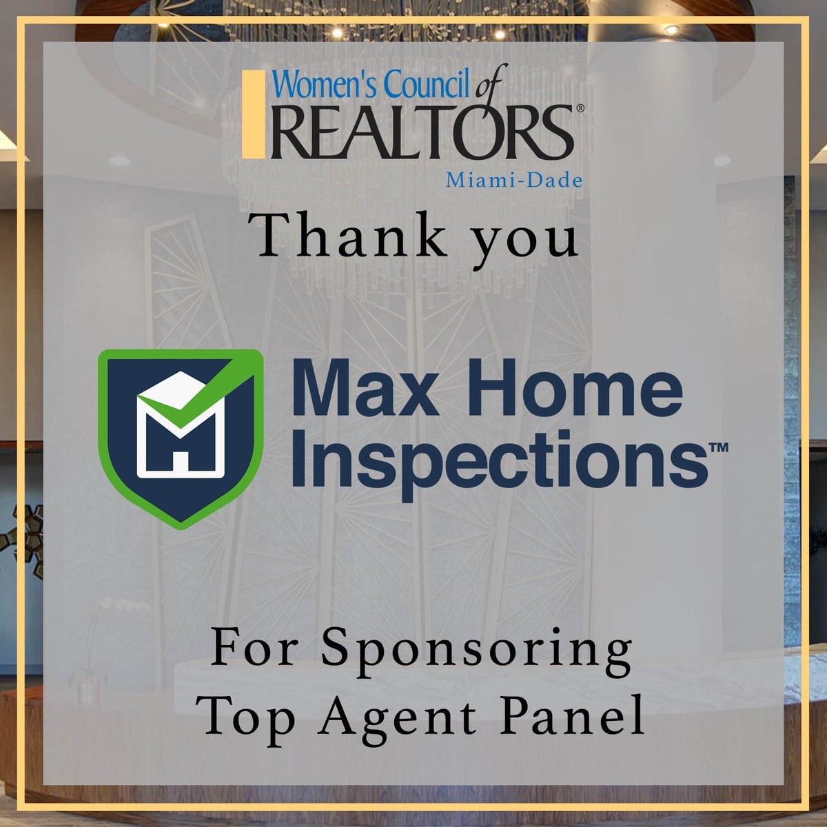 WCRMiami's tweet photo. 🙏🏻Thank you “Max Home Inspections” for sponsoring: 

⭐️Top Agent Panel
📅Wednesday, August 14th
⏰11:00 am to 2:00 pm
📍5250 NW 58th Avenue, Doral
🎟For Tickets ➡️click on link https://t.co/InZxxrq0t5

#leadersmadehere #womenscouncilmiami #womenempoweringwomen #realestate https://t.co/ebzKPinAMD