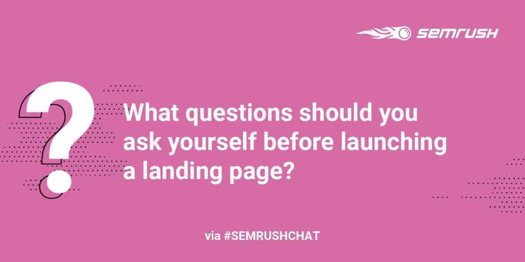 semrush's tweet photo. ✔️Is it aligned with my goal?
✔️Are the message &amp; CTA clear?
✔️Is it consistent with my ad? 
✔️Does it motivate my buyer to say YES?
✔️Is it customers-oriented? 
✔️Is it user-friendly and optimized for mobile?

More #LandingPage tips  👉🏻 https://t.co/rrG5TmOPFG #SEMrushChat https://t.co/h5URhF856H