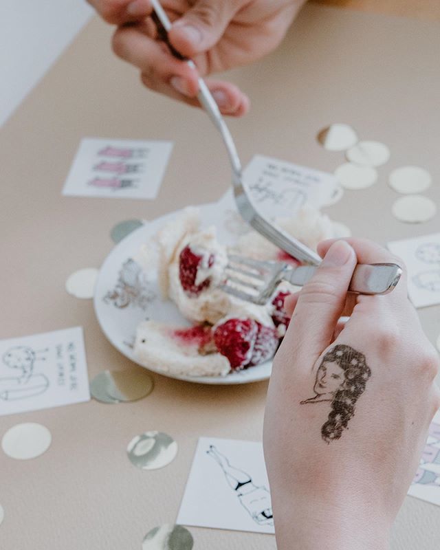 youngandsmitten's tweet photo. The cake is nearly half-eaten, 25% discount on your purchase in our online shop until Sunday! Use the code TATTOOPARTY!🤩🥳🥳🥳
.
.
.
#tattooinspiration #tattoo #tattooideas #tattoogirls #temporarytattoo #temporarytattoos #illustration #art #design #inspiration #vienna #iger… https://t.co/RqO1zIh79R