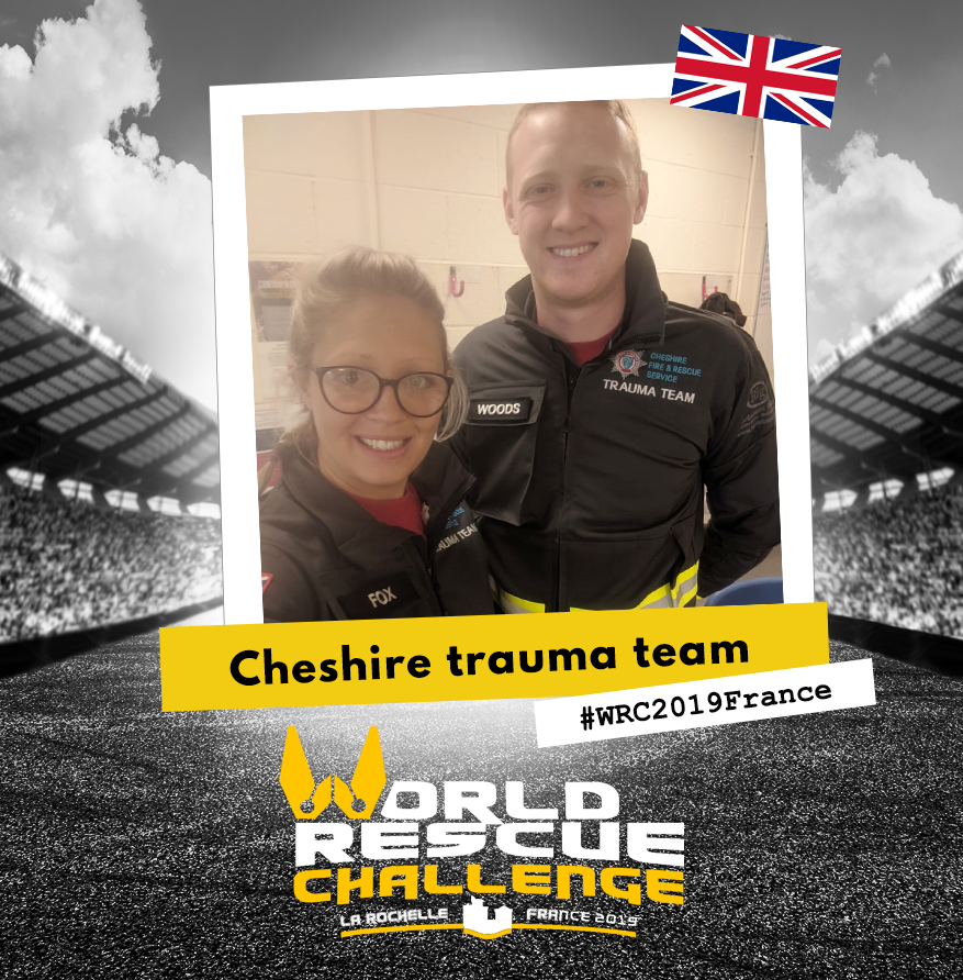 WRC2019France's tweet photo. [TEAMS]
Bienvenue à l’équipe du Cheshire pour le #TraumaChallenge ! Heather et Matt sont tous les deux pompiers professionnels, dans le Cheshire🇬🇧, conté situé entre Liverpool et Manchester. Ils font équipe depuis 3 ans et rêvaient du championnat du monde. Les voilà en route! https://t.co/sy0aOA0bFy