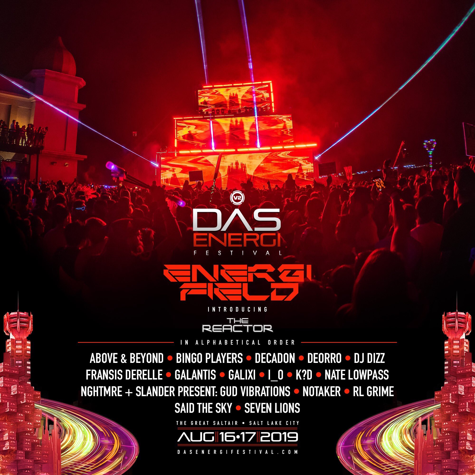 2019 Das Energi Festival lineup for Energi Field