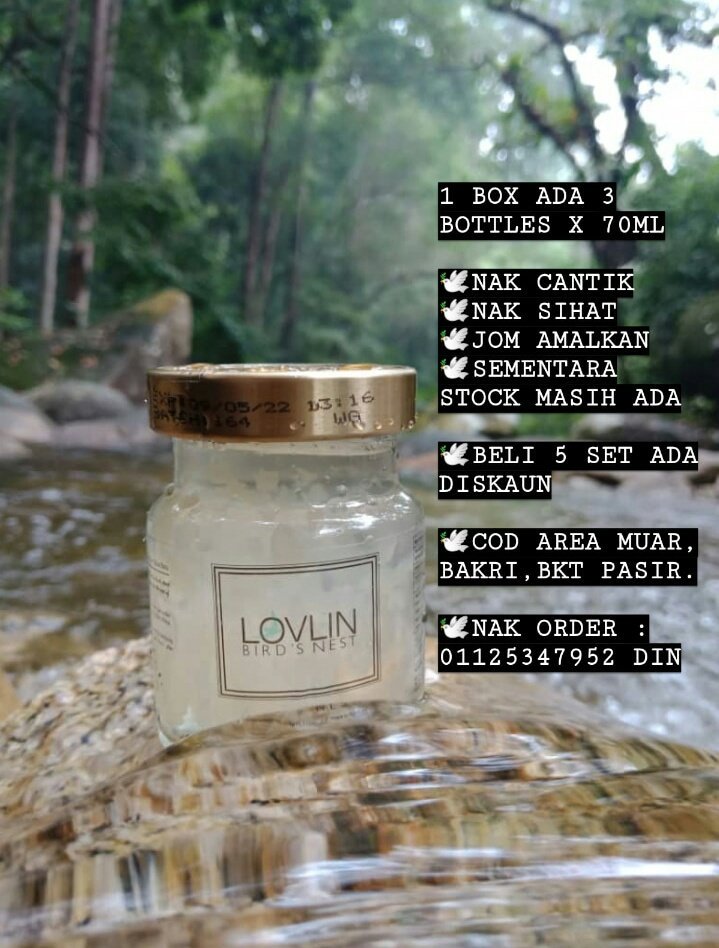 shidinsaje's tweet photo. Nak cantik, Nak sihat? Jom Order LOVLIN BIRDS NEST. 1BOX 3BOTTLE X 70ML. Harga Mampu milik.RM20..JER MUR2 https://t.co/McRnl4y9KQ