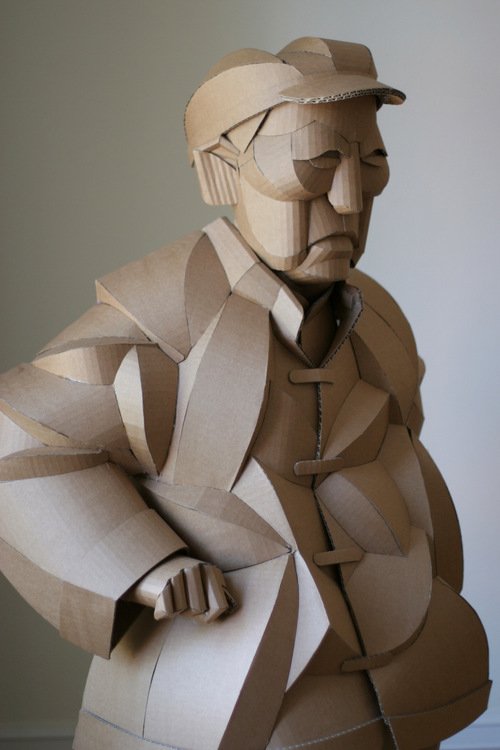 nettculture's tweet photo. Amazing life-size sculptures made from cardboard & glue by New York City based American artist Warren King at https://t.co/WfIbrasWJo "Shaoxing 16" taken from his ongoing "Shaoxing Villagers Series", © Warren King #art #WarrenKing #CardboardSculptures https://t.co/OfHdA5100t