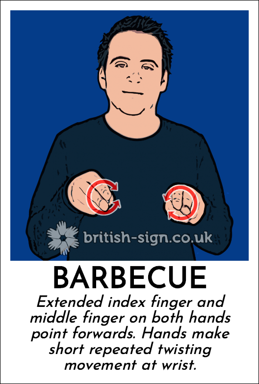 BritishSignBSL's tweet photo. Today's #BritishSignLanguage sign is: BARBECUE - https://t.co/Nfh3kkYJfI https://t.co/jAonwYV7eU