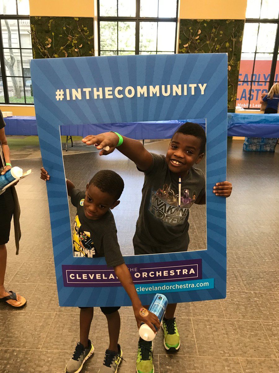 CleveOrchestra's tweet photo. Free, kid-friendly, and open to the public until 2pm today--we're downtown at Cleveland Public Library for Be My Neighbor Day! Presented by @PNCBank, @ideastreamArts, and @Cleveland_PL.

See here for more info on our education &amp; community programs: https://t.co/1GT0ulbHnL https://t.co/F442WTmug7