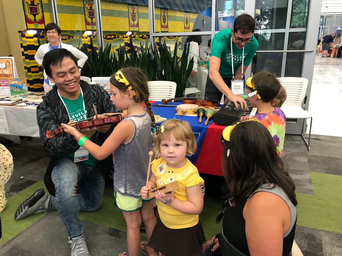 CleveOrchestra's tweet photo. Free, kid-friendly, and open to the public until 2pm today--we're downtown at Cleveland Public Library for Be My Neighbor Day! Presented by @PNCBank, @ideastreamArts, and @Cleveland_PL.

See here for more info on our education &amp; community programs: https://t.co/1GT0ulbHnL https://t.co/F442WTmug7