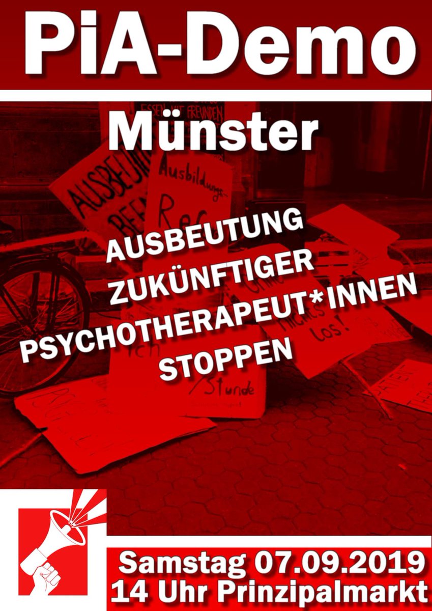 NrwPia's tweet photo. Am 7. September ist in Münster der nächste #piaprotest geplant! Kommt rum und seid laut!#lifeofpia #pianrw https://t.co/NkJjxZiHZ8