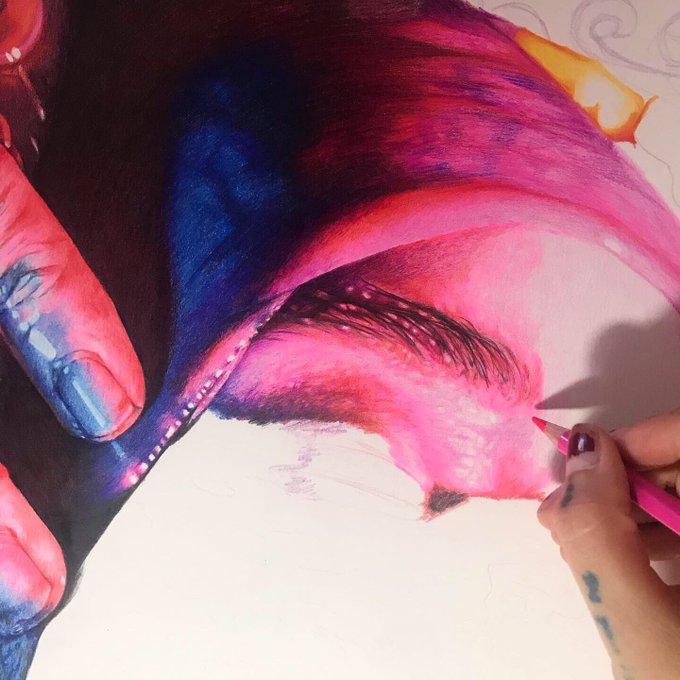 Been working hard on this massive hyperrealism piece recently- so much more to do!! #art #hyperrealism<a href="/tag/art"class="tags"><span>#art</span></a><a href="/tag/realisticart"class="tags"><span>#realisticart</span></a><a href="/tag/hyperrealism"class="tags"><span>#hyperrealism</span></a>