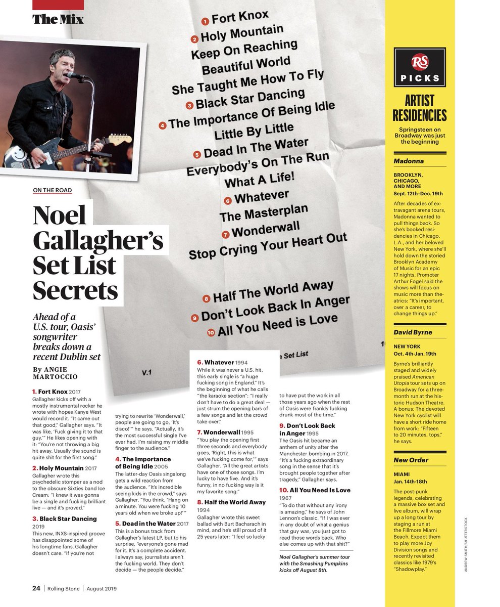 Noel Gallagher Everyone S Gone Mad For It It S A Complete Accident I Always Say Journalists Aren T The F King World They Don T Decide The People Decide Ng On Dead In