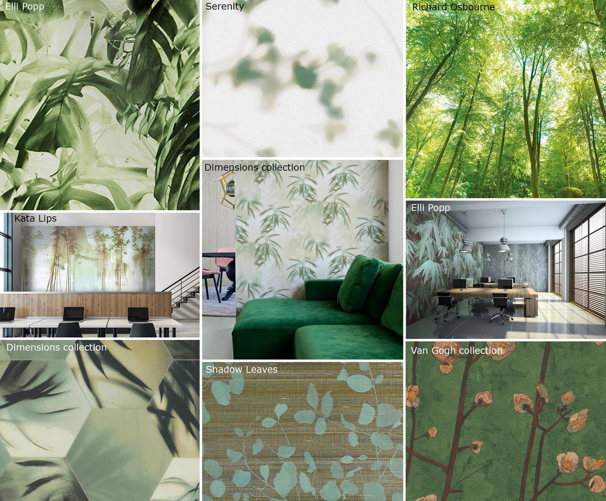 tekturatalk's tweet photo. Leafy, lush greens all year round! Take a peek at some of our #nature inspired #wallcoverings: https://t.co/0iMFZo23CV #biophilia #biophilicdesign #interiordesign https://t.co/nuMHrx4P3i